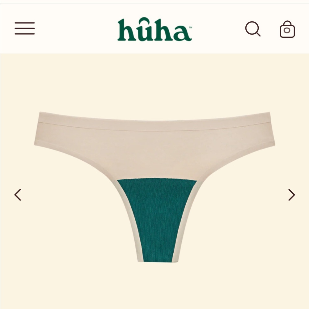 Huha Seamless Thong Set in Tan and Cream - Picture 6 of 8